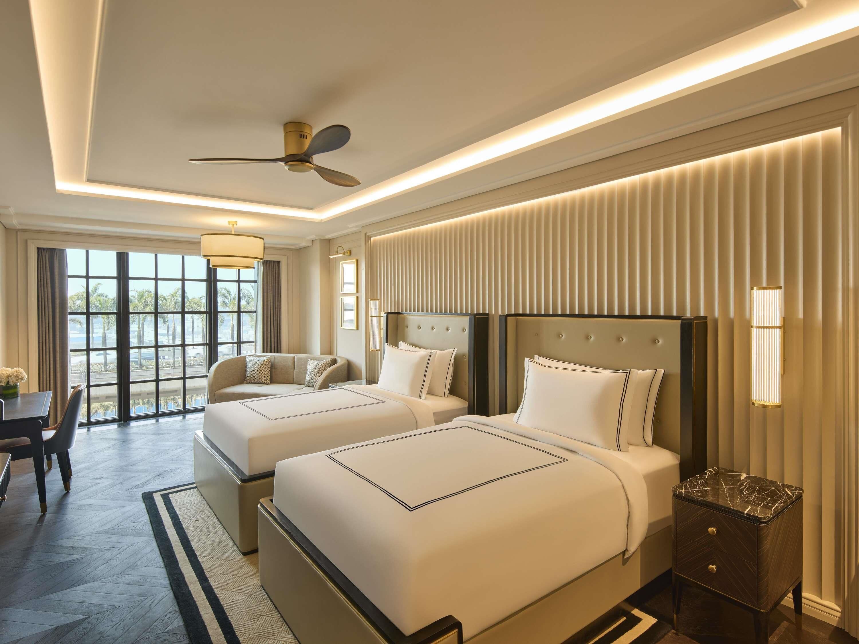Fairmont Gold, Kamer, 2 eenpersoonsbedden | Luxe beddengoed, een gratis minibar, een kluis op de kamer, een bureau