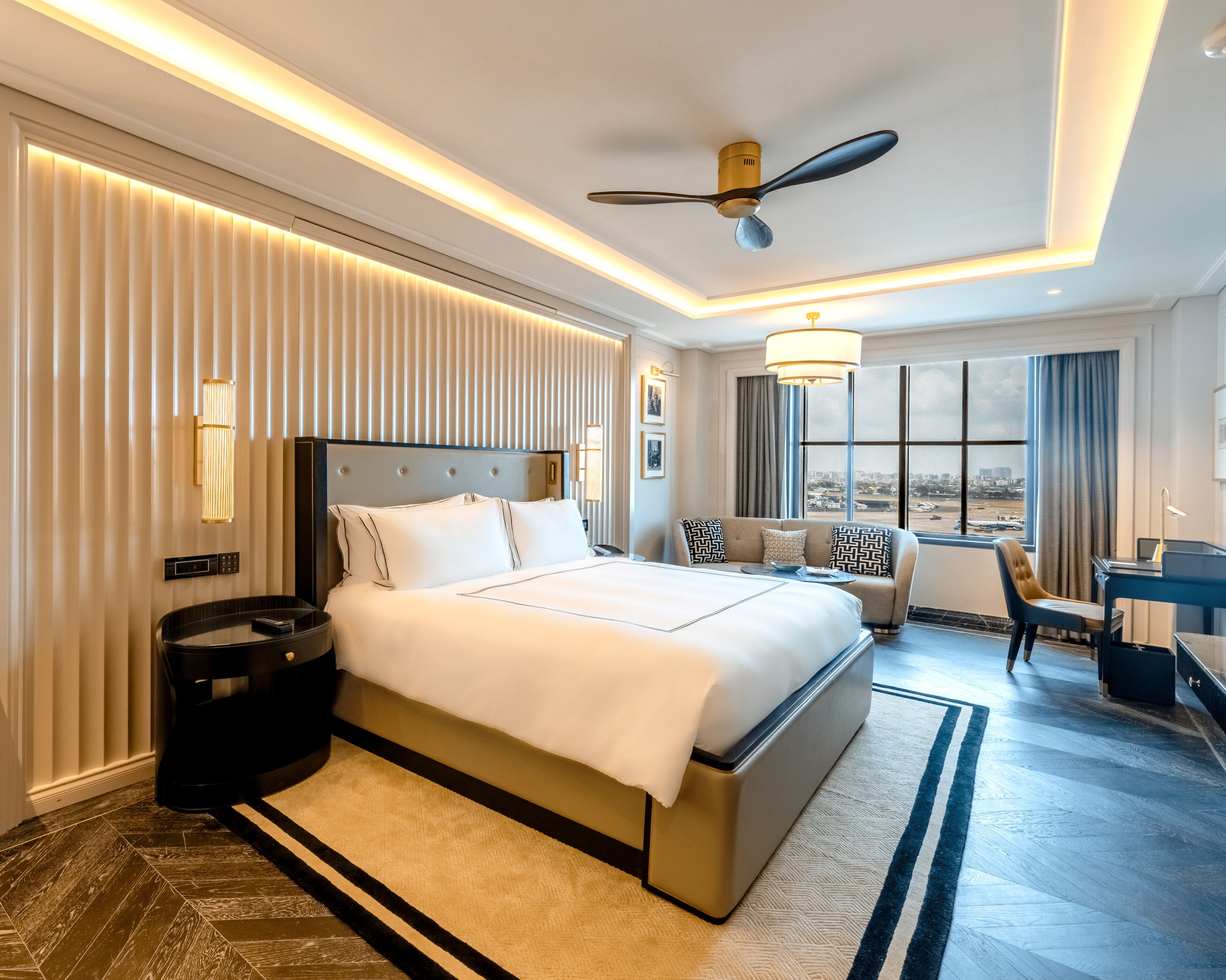 Premium bedding, free minibar, in-room safe, desk