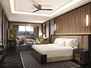 Premium bedding, free minibar, in-room safe, desk