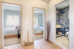 2 bedrooms, in-room safe, soundproofing, iron/ironing board