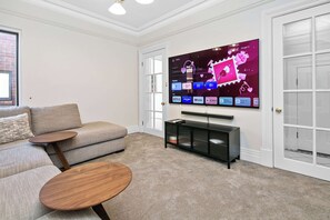 TV, fireplace, stereo, offices