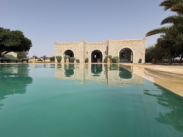 Outdoor pool, a heated pool