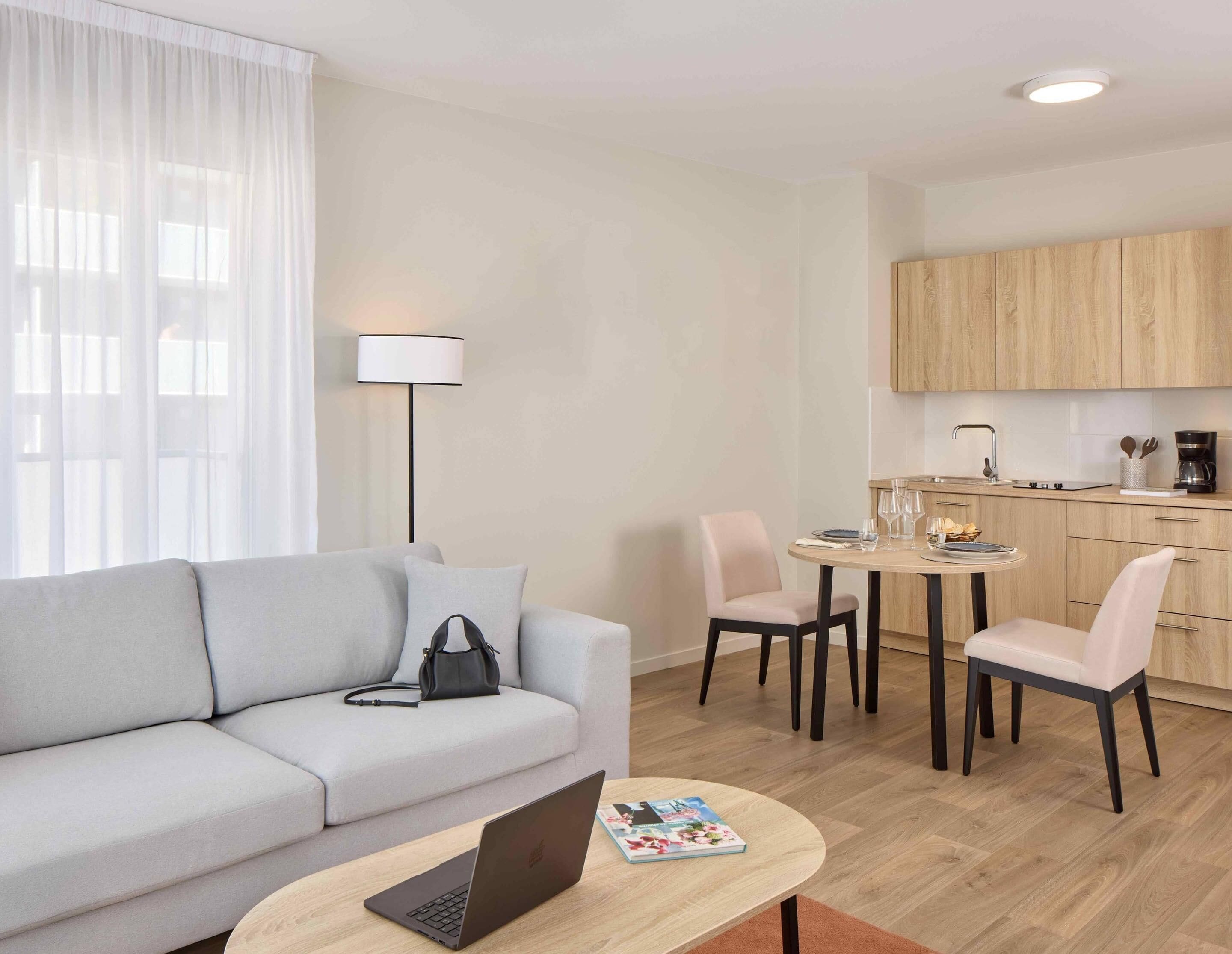 6 adults - 2 double beds and 1 sofa bed