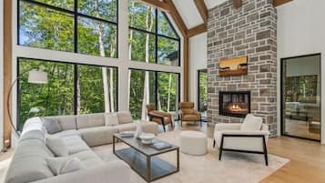 Télévision, cheminée