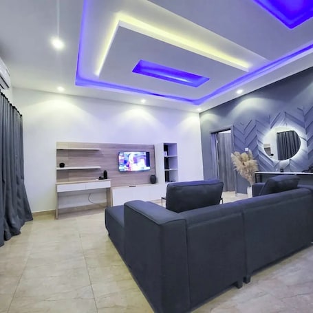 Economy Apartment, Balcony, City View | Living area. Urban Edge Comfort Apartment