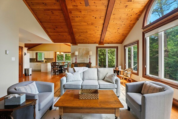 TV, fireplace, offices