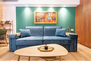 Living area - Cute tiny apartment in the heart of Flisvos (Paleo Faliro)