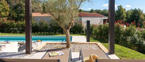 Outdoor pool, a heated pool