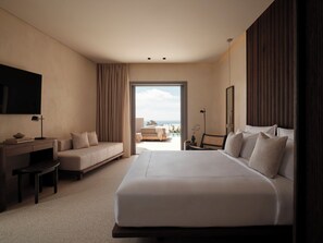 In-room safe, desk, soundproofing, iron/ironing board - Enarma Suites & Spa Wellness Retreat (Santorini)