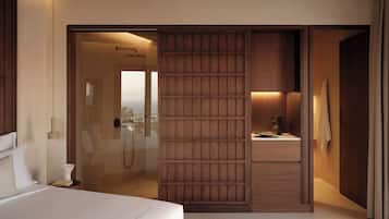 Premium Junior Suite with Private Plunge Pool & Sea View | Bathroom | Shower, free toiletries, hair dryer, bathrobes