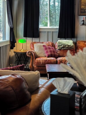 Smart-tv, een dvd-speler, boeken en een filmbibliotheek