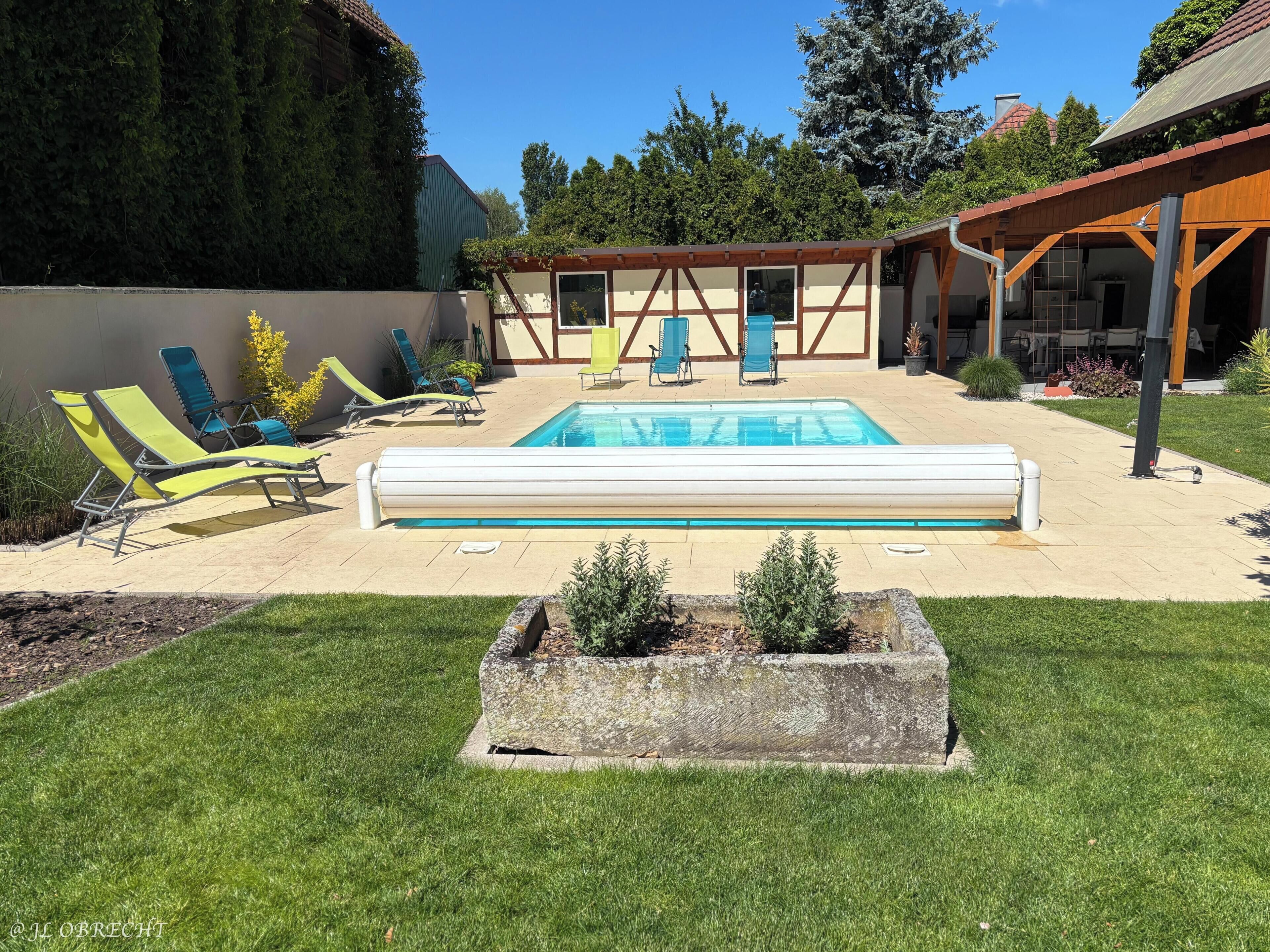 A heated pool