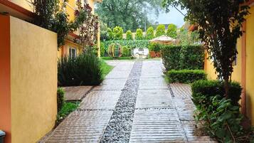 Deluxe Apartment, Patio, City View | Property grounds