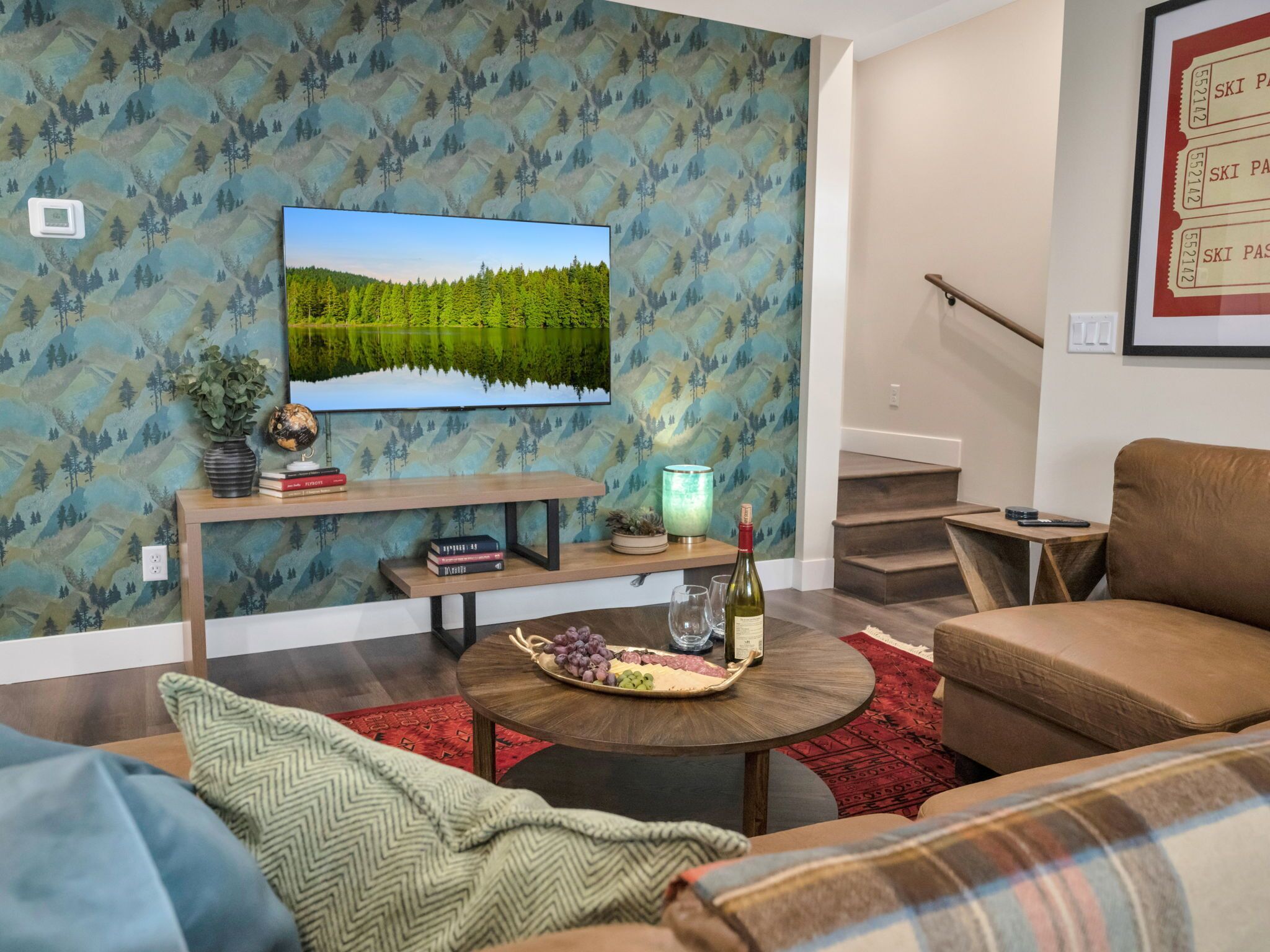 Smart TV, foosball, books