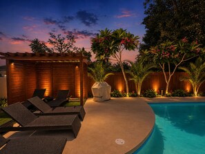 Outdoor pool, a heated pool