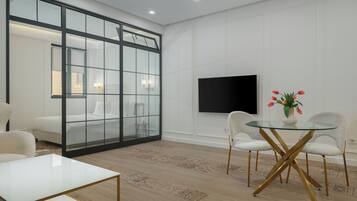 1 Schlafzimmer, BĂŒgeleisen/BĂŒgelbrett, Reisekinderbett, kostenloses WLAN