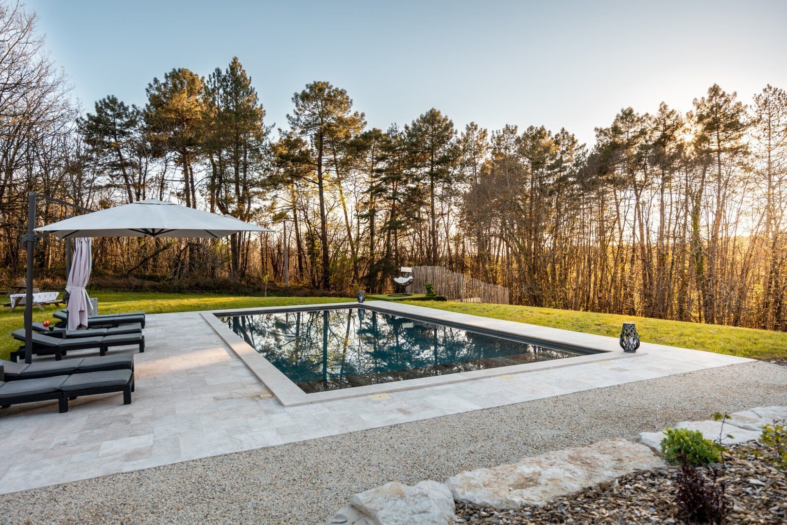 Outdoor pool, a heated pool
