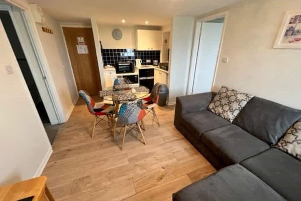 TV, DVD player, foosball, table tennis
