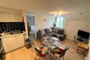 TV, DVD player, foosball, table tennis