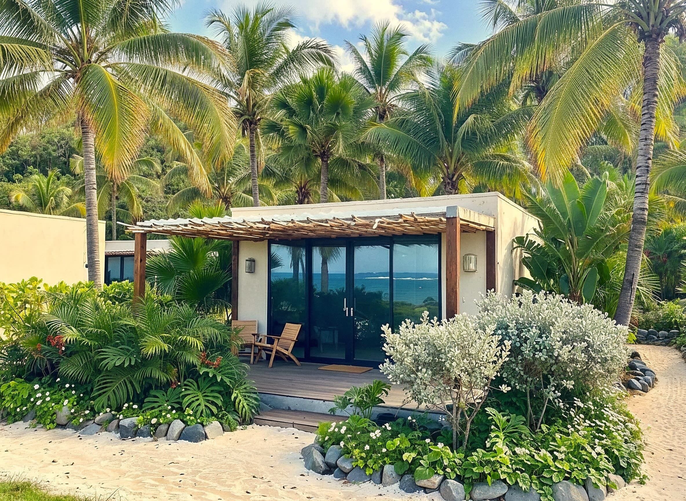 Luksusbungalow, rantanäköala | 1 makuuhuone, egyptinpuuvillaiset lakanat, ylelliset vuodevaatteet