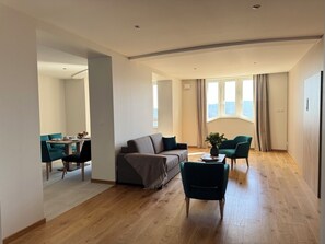 Superior Apartment, Mountain View | Living area - Domaine de Haslach, The Originals Collection, Résidence de Tourisme (Munster)