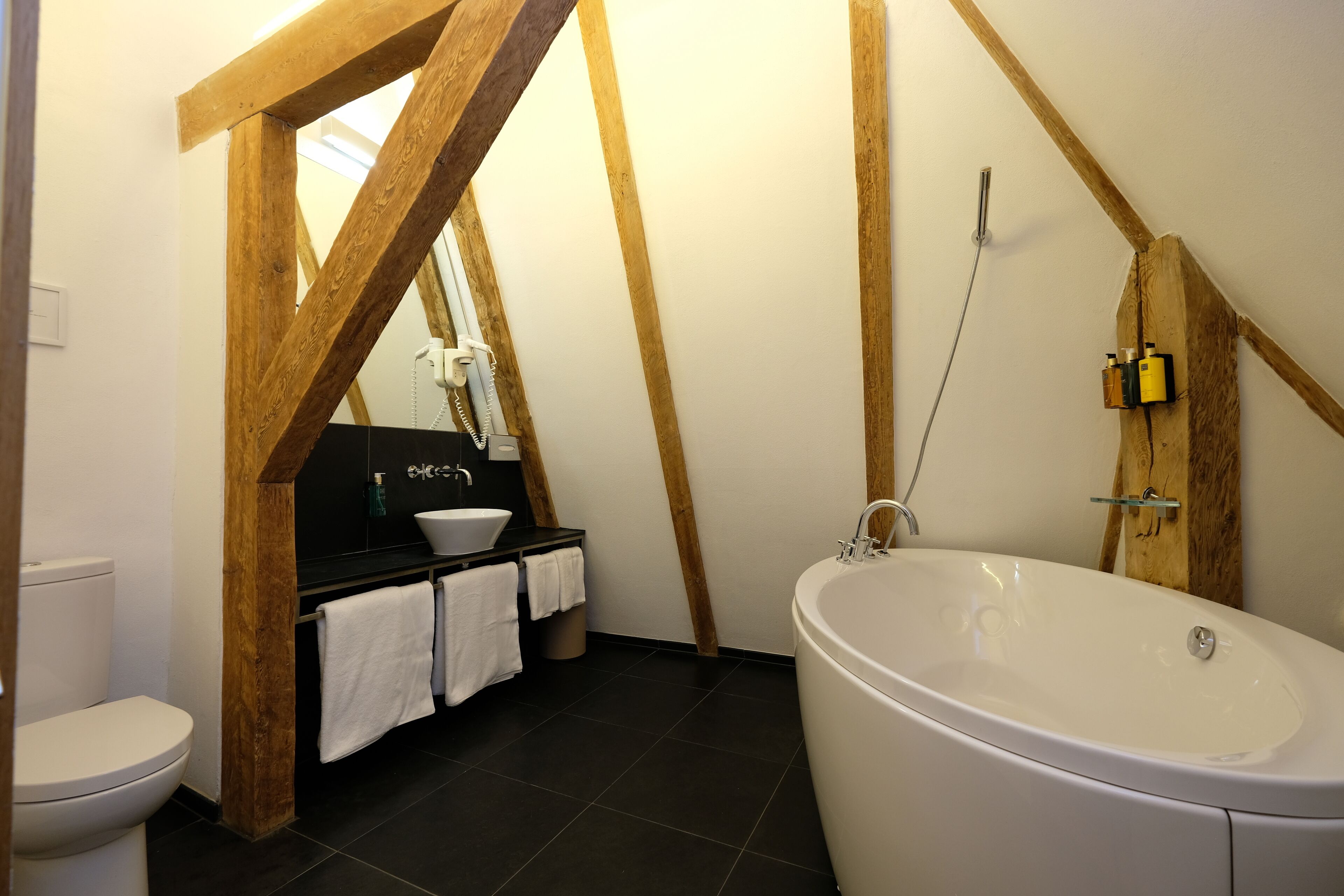 Senior Suite | Bathroom | Bathtub, free toiletries, hair dryer, bathrobes