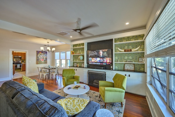 Living Room with 65" Smart TV