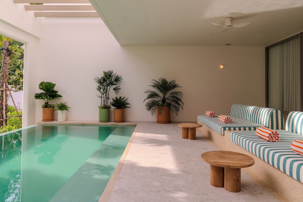 Suite Deluxe, 1 habitación, piscina privada, vistas al mar | Terraza o patio