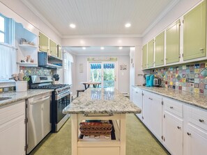 Fridge, microwave, oven, stovetop - Elegant 6BR Home | Private Yard | Near the Beach (Cape May)