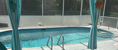 Outdoor pool, a heated pool