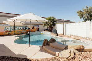 Piscina externa, piscina aquecida