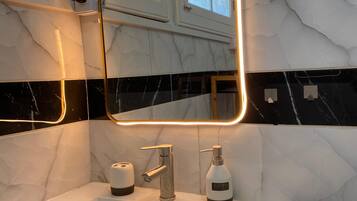 Towels, soap, toilet paper