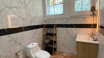 Towels, soap, toilet paper