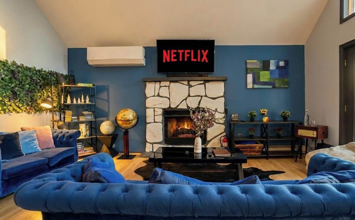 Télévision, table de tennis de table