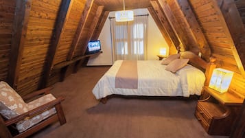 Cabane Standard, vue montagne | 1 chambre, coffres-forts dans les chambres, bureau