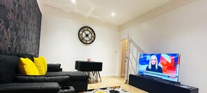 Apartment, 2 Bedrooms, Accessible, City View | Living room - Luxury Entire Holiday Apartment - Self Checkin & Checkout (Cowdenbeath)