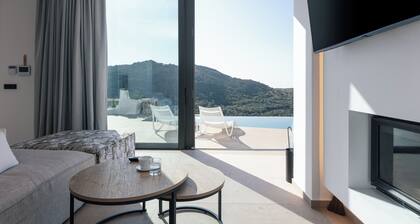 Charming 3-bedroom villa in delightful Palaiochora with fitness room,