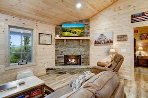 Smart TV, fireplace