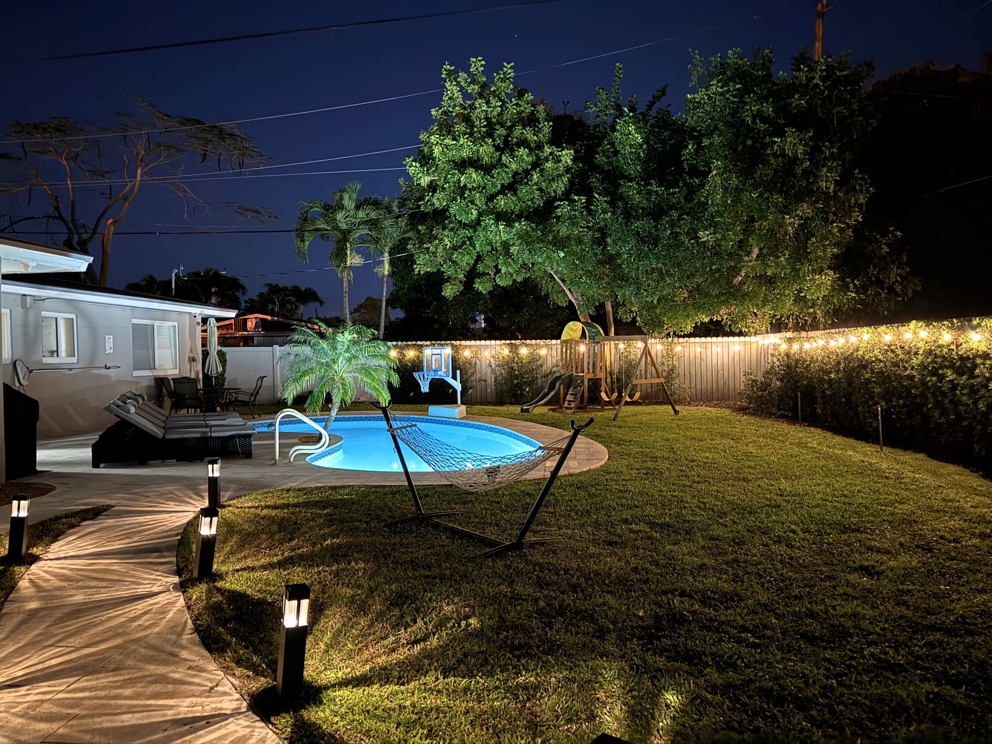 A heated pool