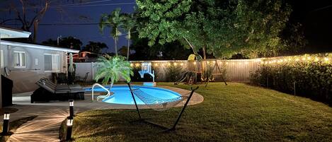 A heated pool