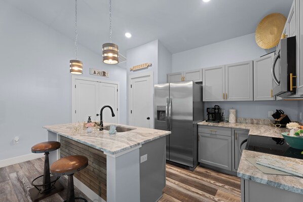 Microwave, oven, stovetop, dishwasher