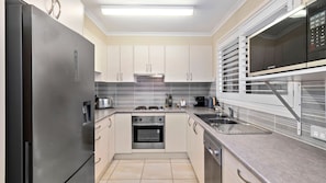 Microwave, oven, stovetop, dishwasher