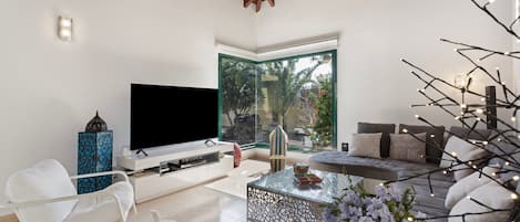 TV, DVD player, stereo