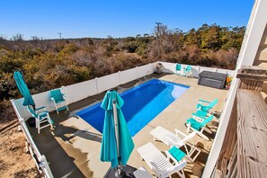 A heated pool - Oceanside, Wild Horses, Private Pool, Hot Tub -4x1941, A Sense of Porpoise (Carova Beach)