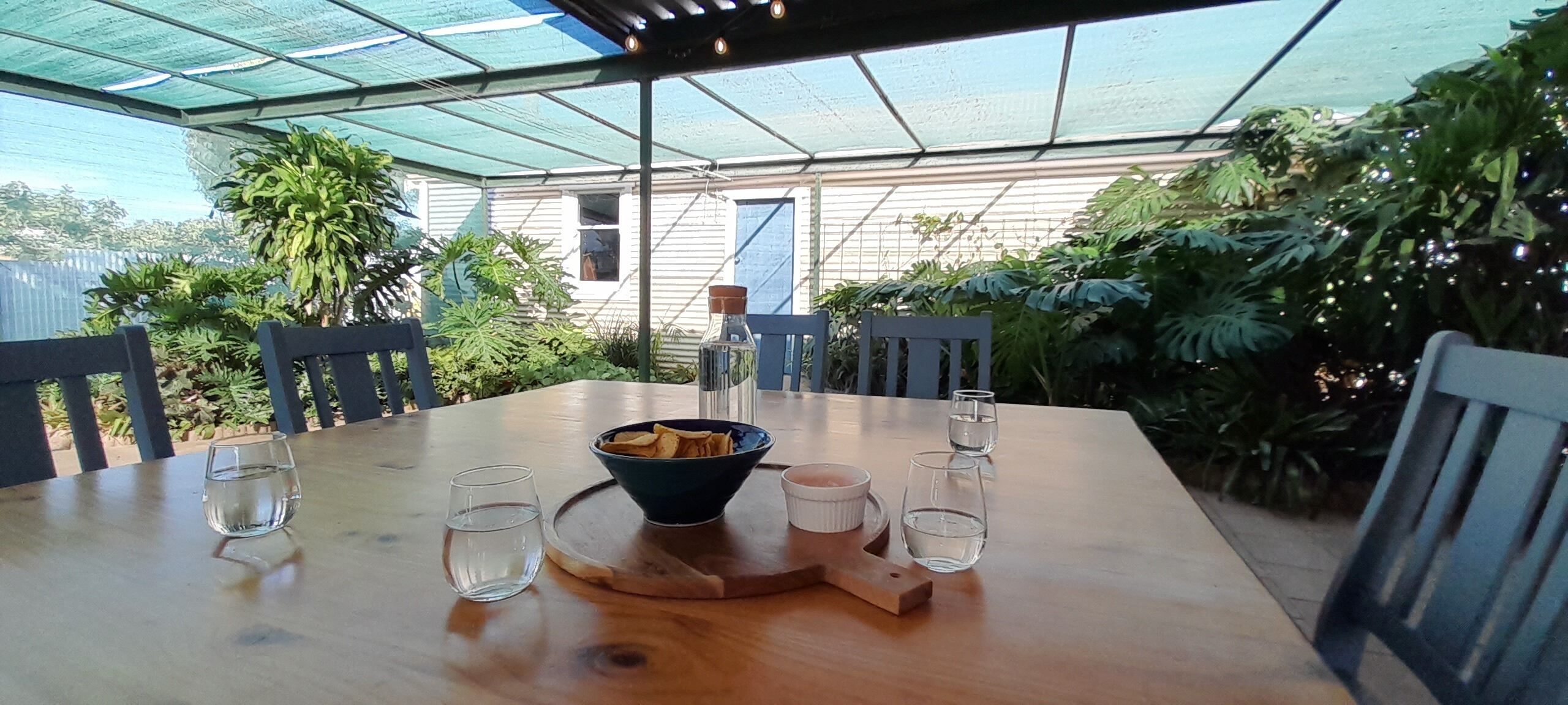 Outdoor/undercover patio dining space