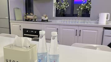 Fridge, electric kettle