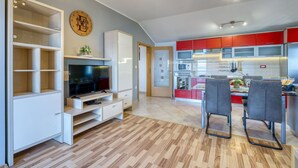 Microwave, oven, dishwasher - Cosy apartment for 5 people with A/C, WIFI, TV, terrace and panoramic view (Rijeka)