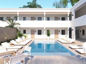 Pool - New SEASCAPE SUITES, Providenciales, Chic, Wifi, AC, Pool, Beach, Dining access (Providenciales)