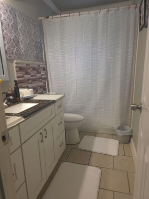 Towels, soap, toilet paper