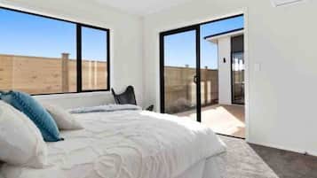 4 bedrooms, iron/ironing board, travel cot, WiFi